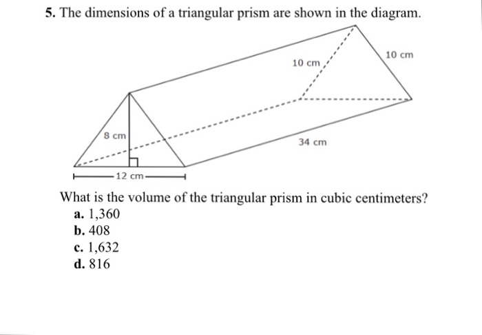trapezoid area calculate volume of triangular prism