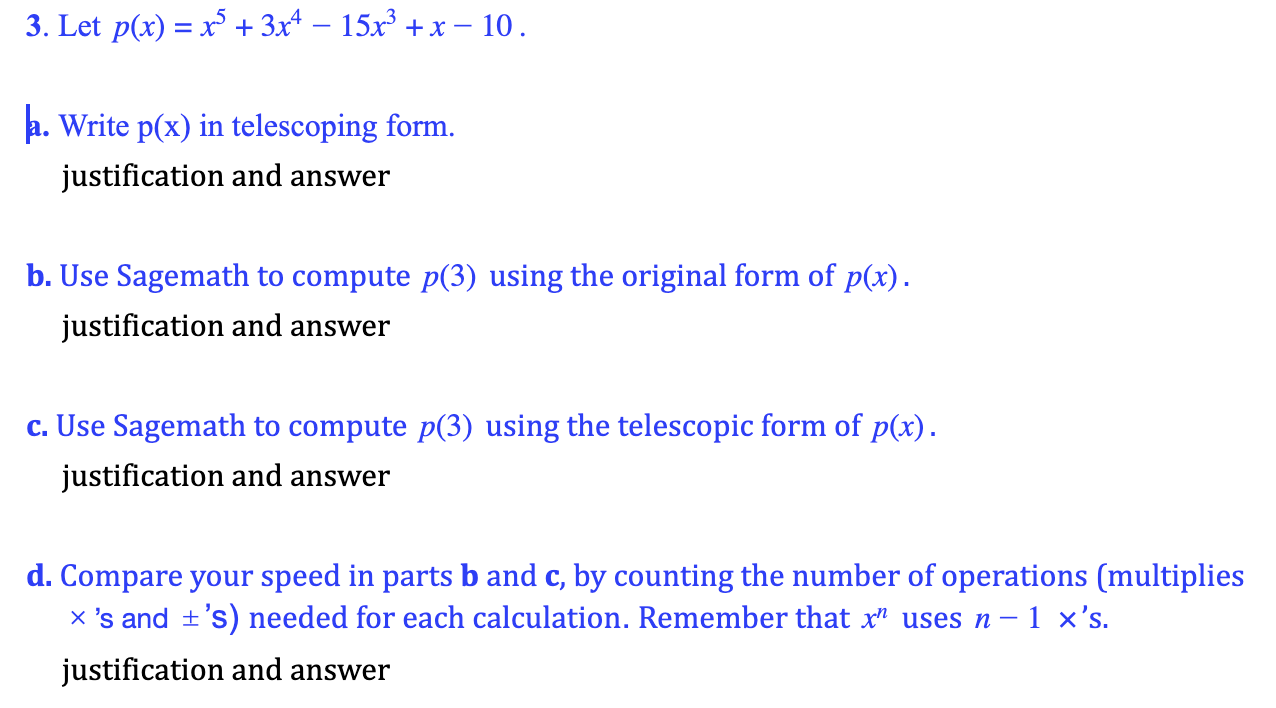 Solved 3 Let P X Xº X 3x4 15x3 X 10 A Chegg Com