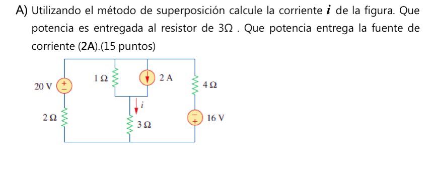 Solved Using the superposition method, calculate the current | Chegg.com