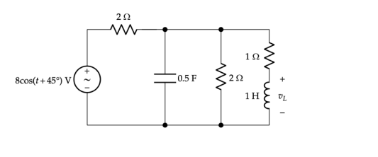 Solved Determine VL in the following figure as a phasor and | Chegg.com