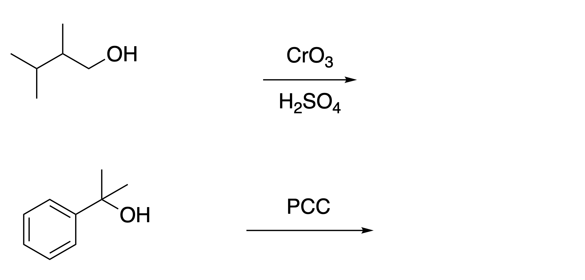 Solved ОН Cro3 H2so4 ОН Pcc