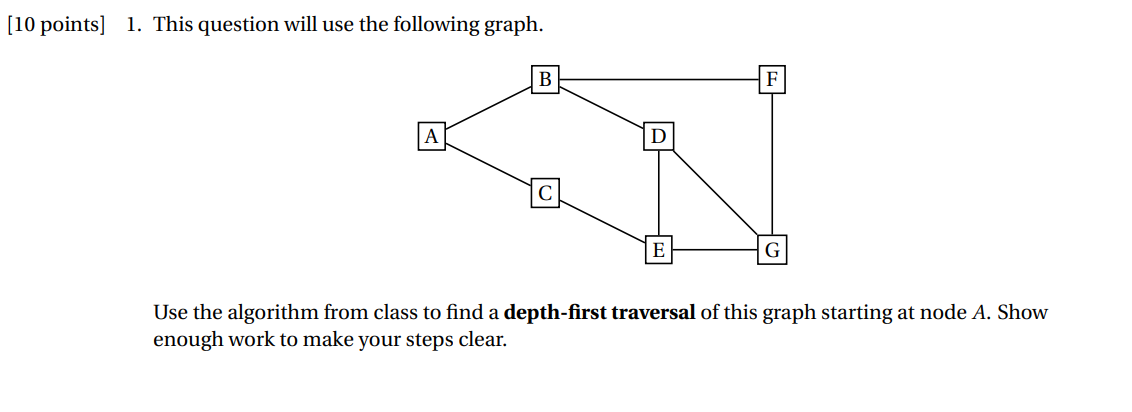Solved [10 points] 1. This question will use the following | Chegg.com