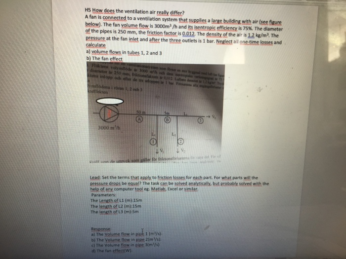 Solved HS How does the ventilation air really differ? A fan | Chegg.com