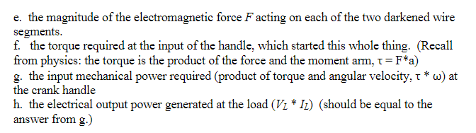 Solved 7. Consider the electric generator shown below where | Chegg.com