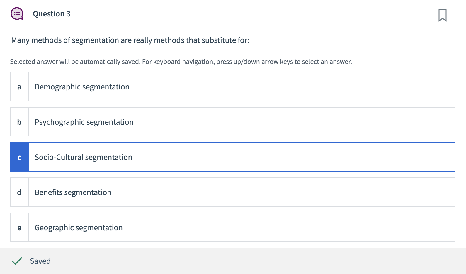 Solved Many methods of segmentation are really methods that | Chegg.com