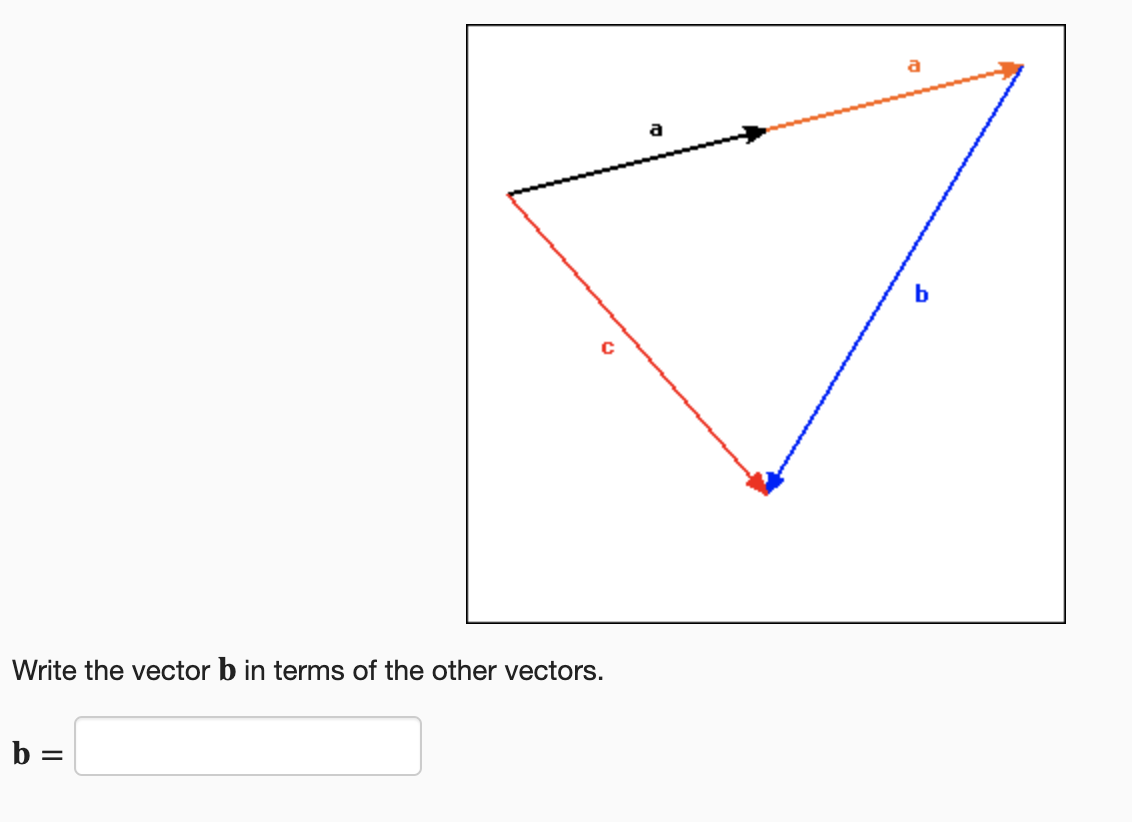 Solved a ь Write the vector b in terms of the other vectors