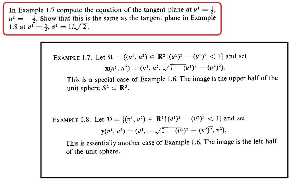 Solved Differential Geometry Compute the equation of the