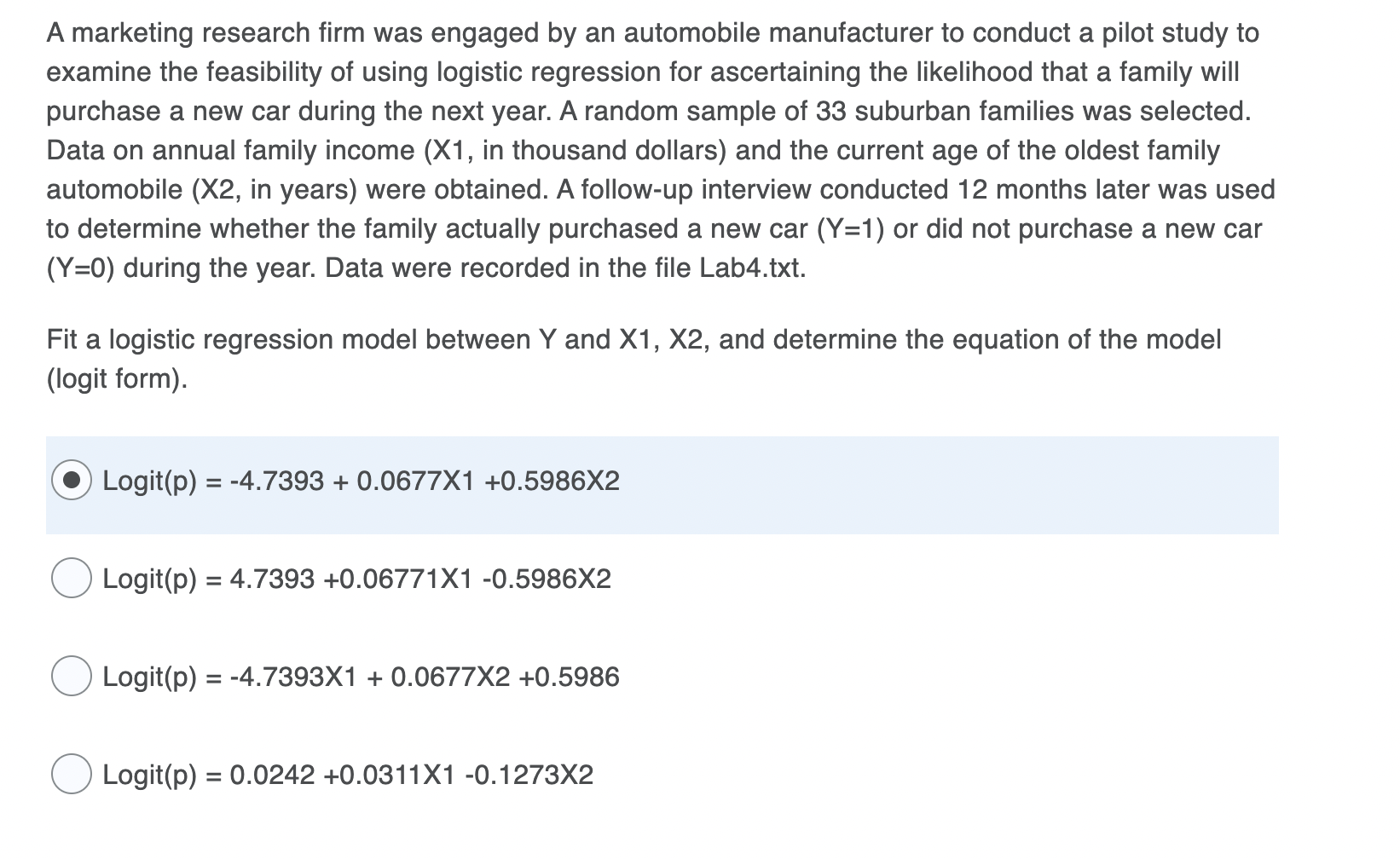Solved Question 6 (10 points) Based on Question 1, what is | Chegg.com
