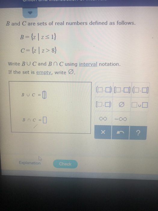 Solved B And C Are Sets Of Real Numbers Defined As Follows. | Chegg.com