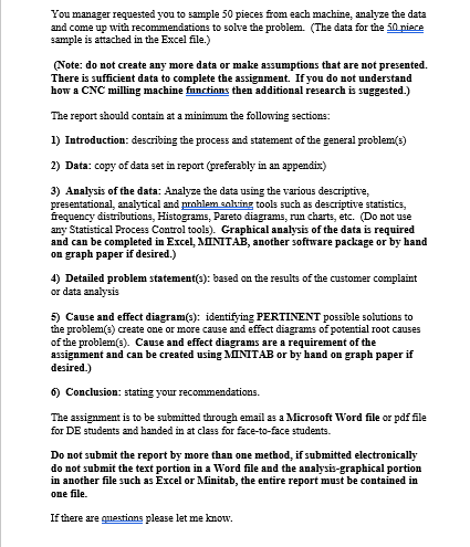You Manager Requested You To Sample 50 Pieces From Chegg Com