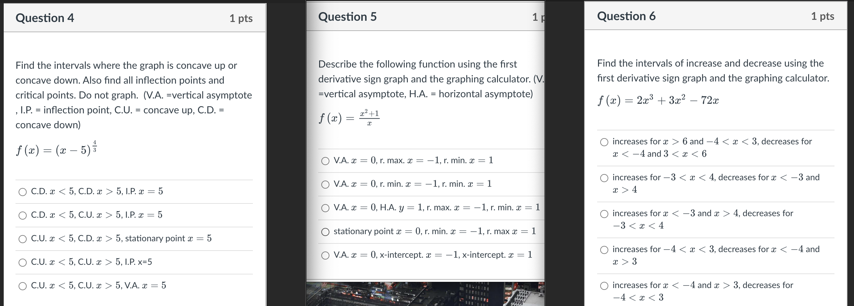 Solved Question 4 1 pts Question 5 11 Question 6 1 pts Find | Chegg.com