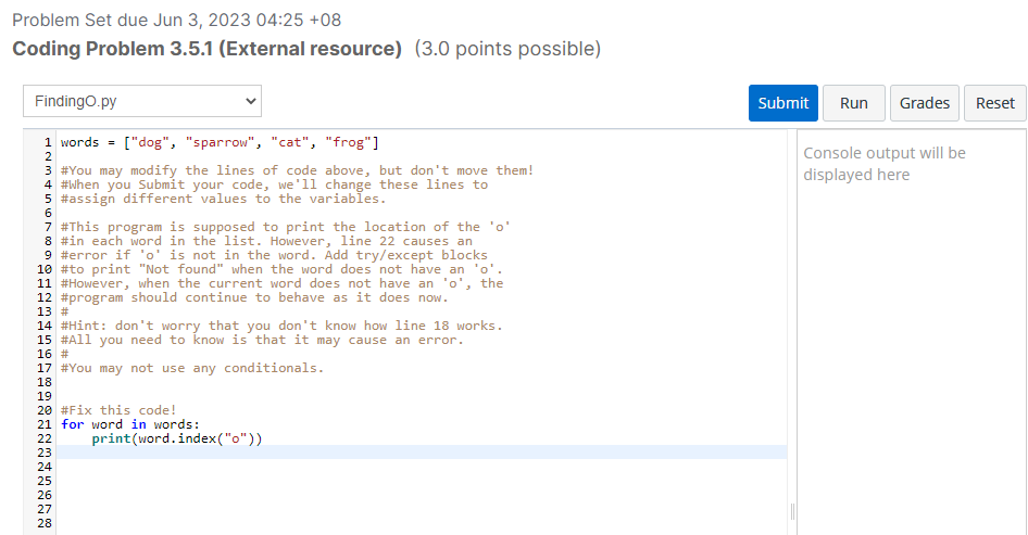 Solved Problem Set due Jun 3, 2023 04:25+08 Coding Problem | Chegg.com