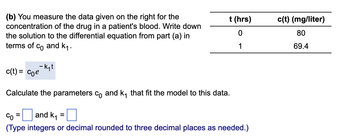 Solved (b) ﻿You Measure The Data Given On The Right For | Chegg.com