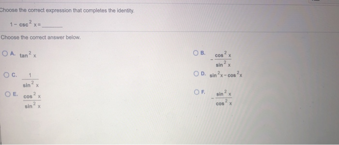 Solved Choose the correct expression that completes the | Chegg.com