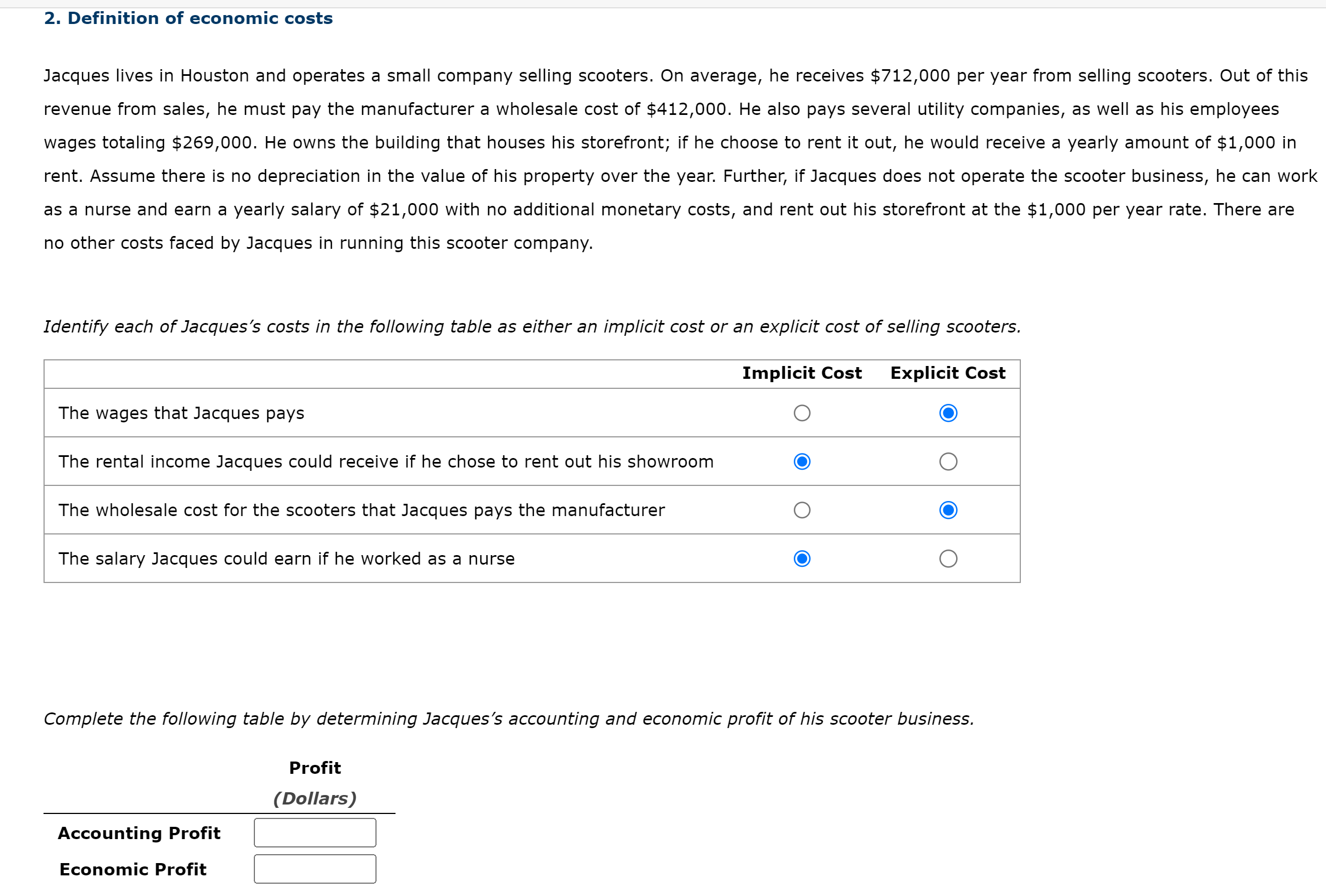 Solved Jacques lives in Houston and operates a small company