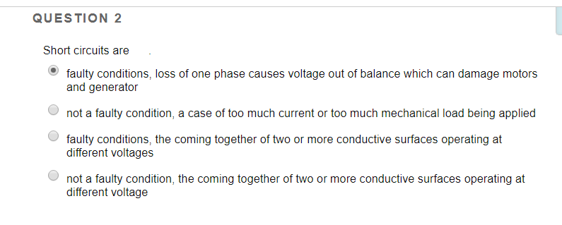 Solved QUESTION 1 1 points Saved A Power System Protection | Chegg.com