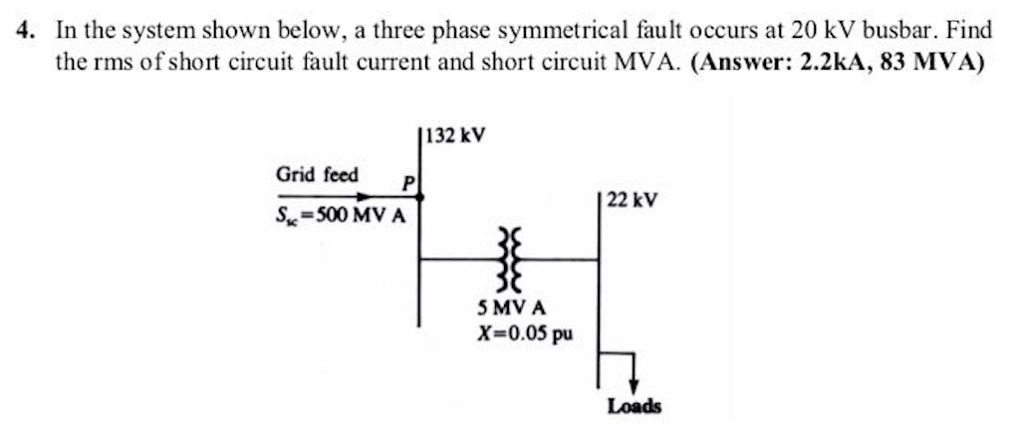 Solved 4. In the system shown below, a three phase | Chegg.com