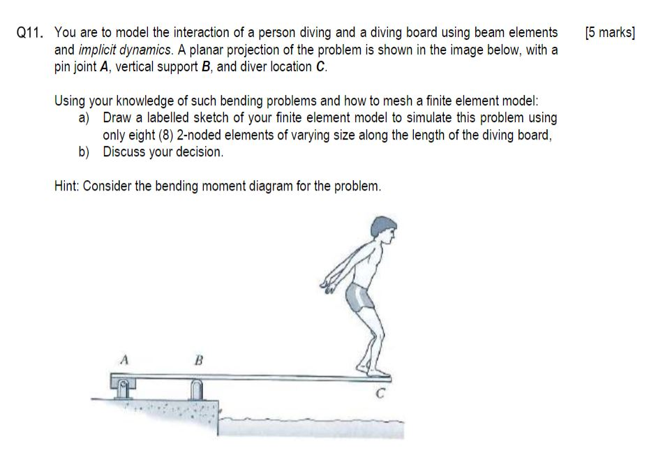 [5 marks] Q11. You are to model the interaction of a | Chegg.com