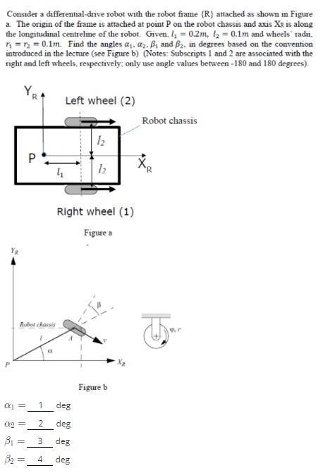 Solved Consider a differential-drive robot with the robot | Chegg.com