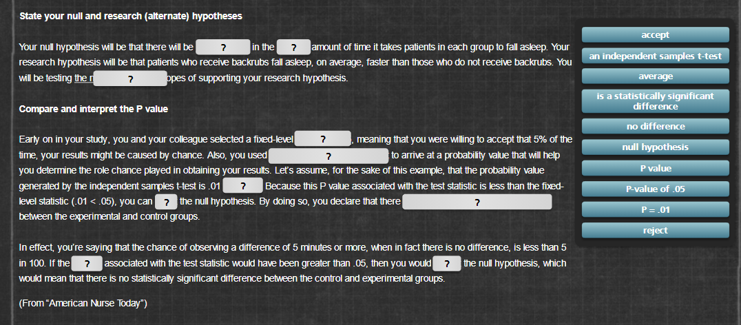 Solved State Your Null And Research Alternate Hypothe