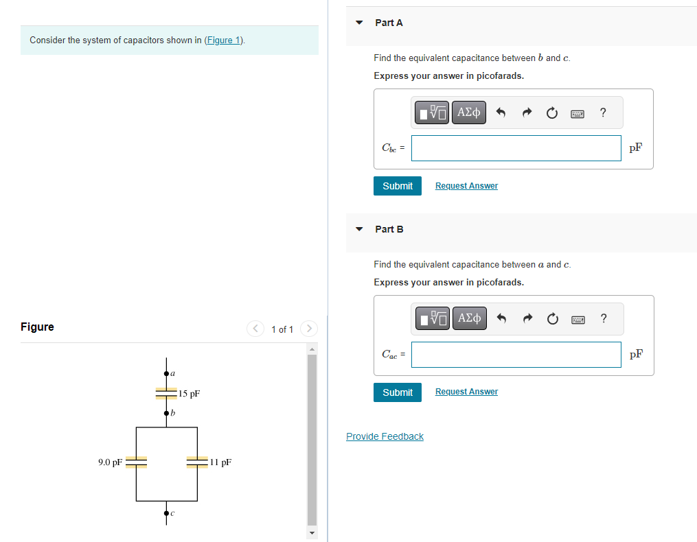 Solved Consider the system of capacitors shown in (Figure | Chegg.com