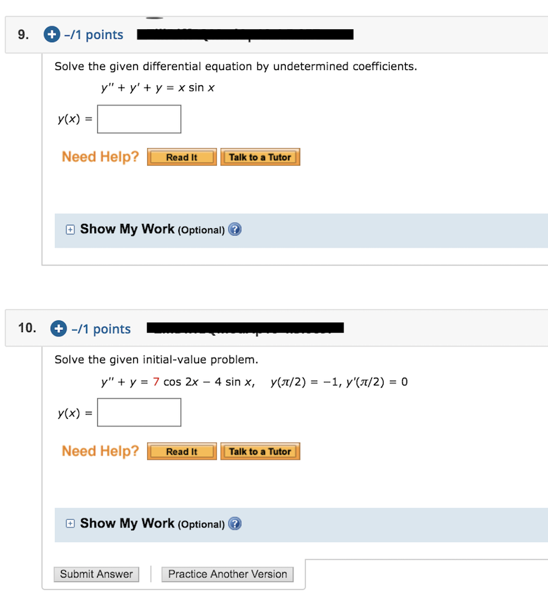 Solved 9) Solve the given differential equation by | Chegg.com