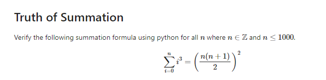 Solved Truth of Summation Verify the following summation | Chegg.com