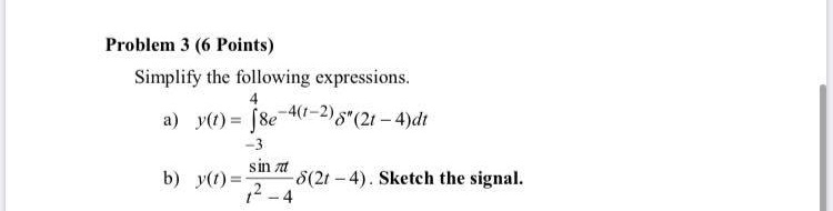 Solved Problem 3 (6 Points) Simplify the following | Chegg.com