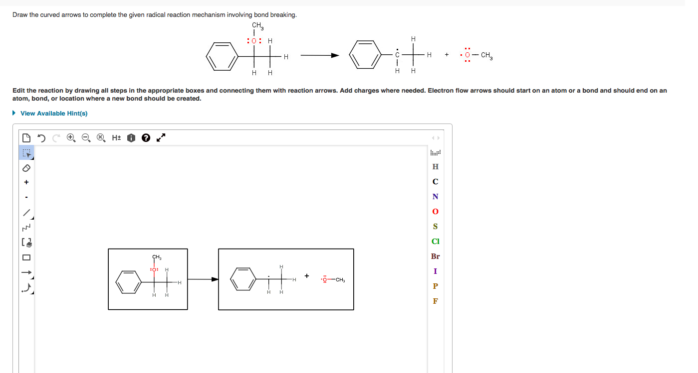 Solved Draw the curved arrows to complete the given radical