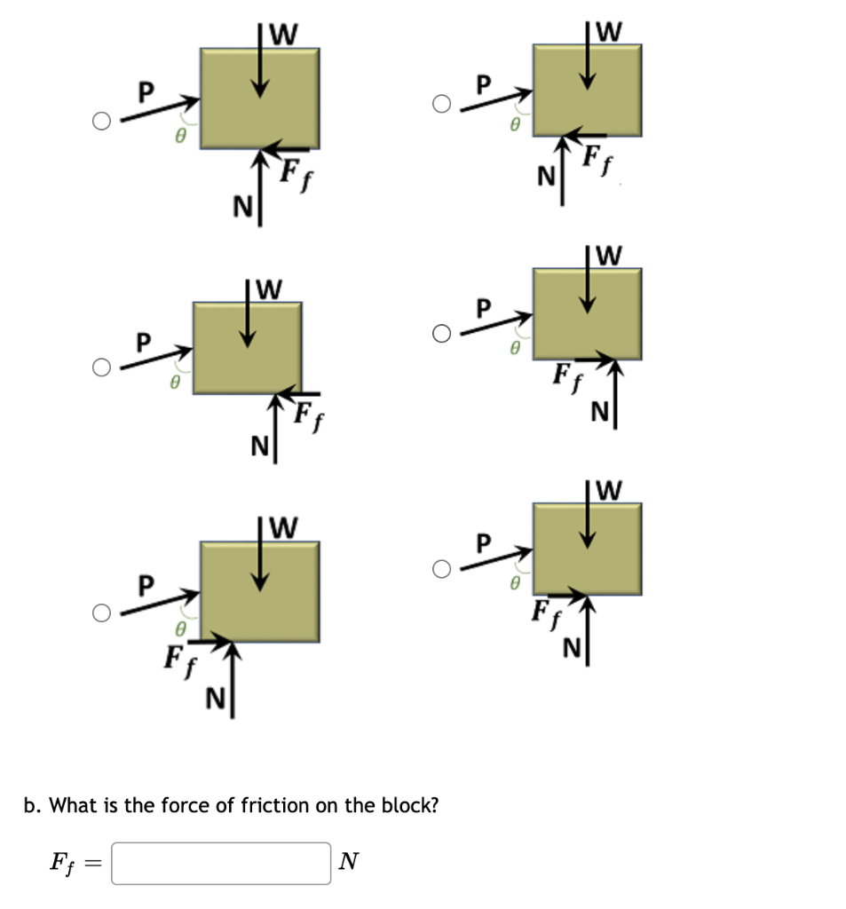 Solved P Ꮎ A box with a mass of m = 35 kg is acted on with a | Chegg.com