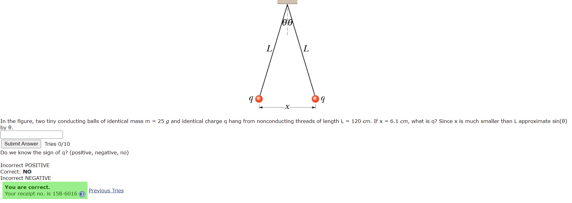 Solved Od L L 9 X In The Figure Two Tiny Conducting Bal Chegg Com