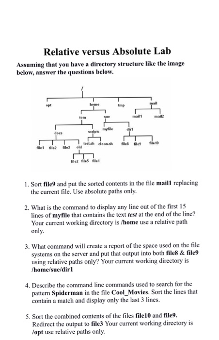 Lab 3-1 – Working with Relative and Absolute Paths