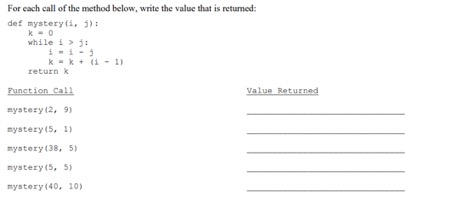 Solved Write The Answer For Each Function Call. Each | Chegg.com