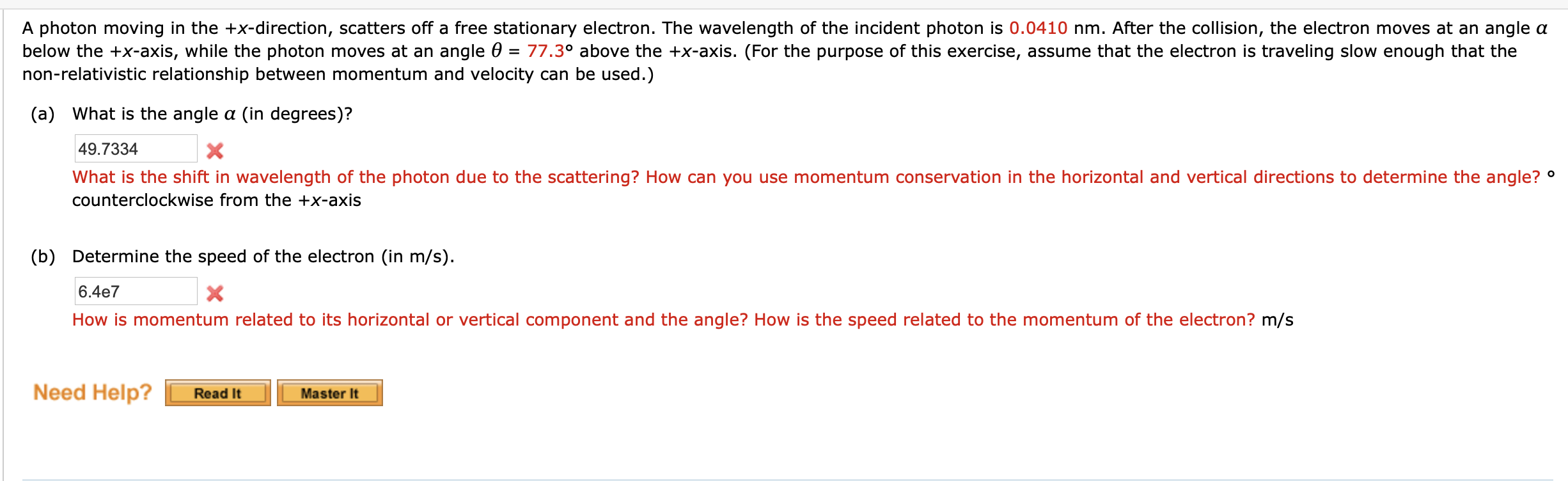 Solved A photon moving in the +x-direction, scatters off a | Chegg.com