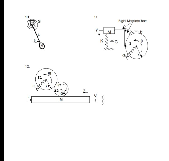 Solved Me 351: Problem Set 2: Mechanical Systems For The 