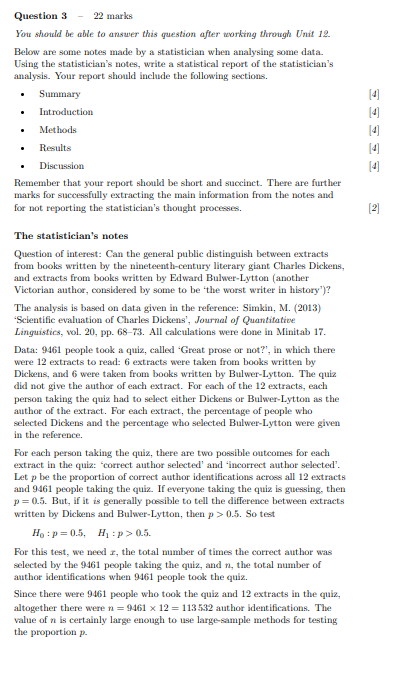 Question 3 22 marks You should be able to answer this | Chegg.com