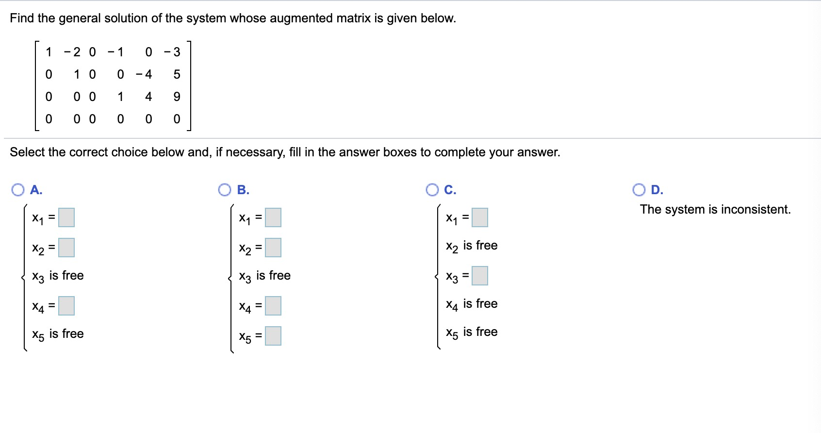 Solved Find The General Solution Of The System Whose Chegg Com