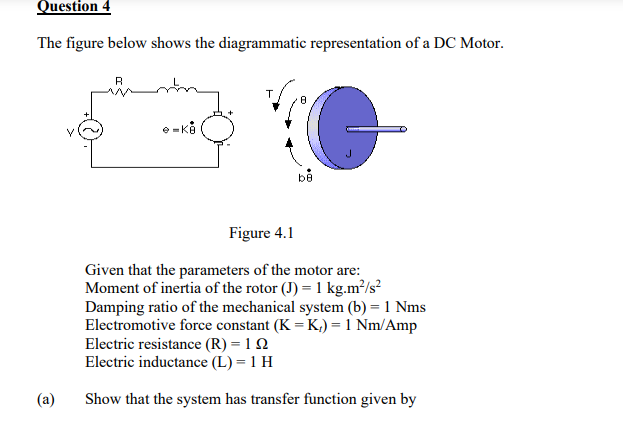 Solved Question 4 The Figure Below Shows The Diagrammatic