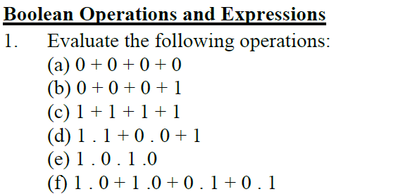 Boolean Operations