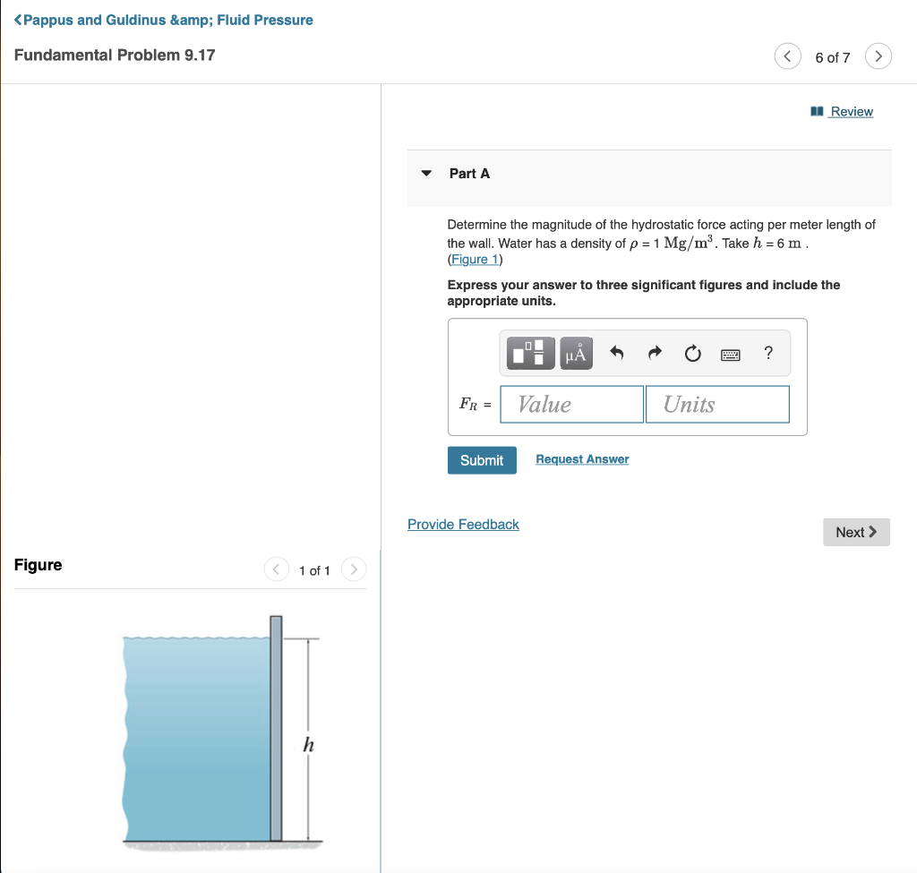 Solved Determine the magnitude of the hydrostatic force