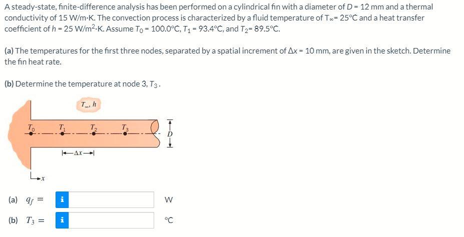 Solved A steady-state, finite-difference analysis has been | Chegg.com