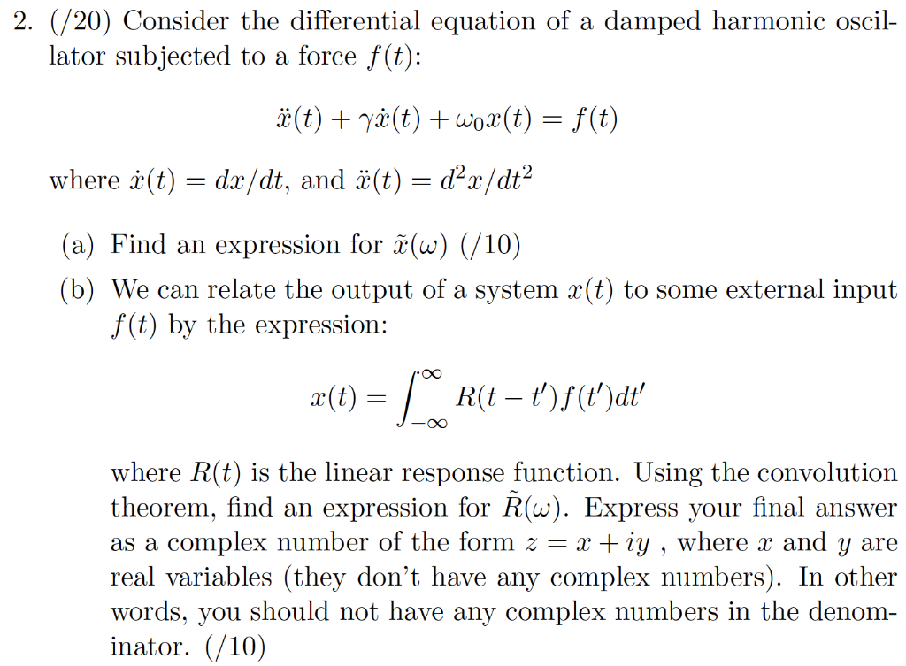 Solved 2 20 Consider The Differential Equation Of A D Chegg Com