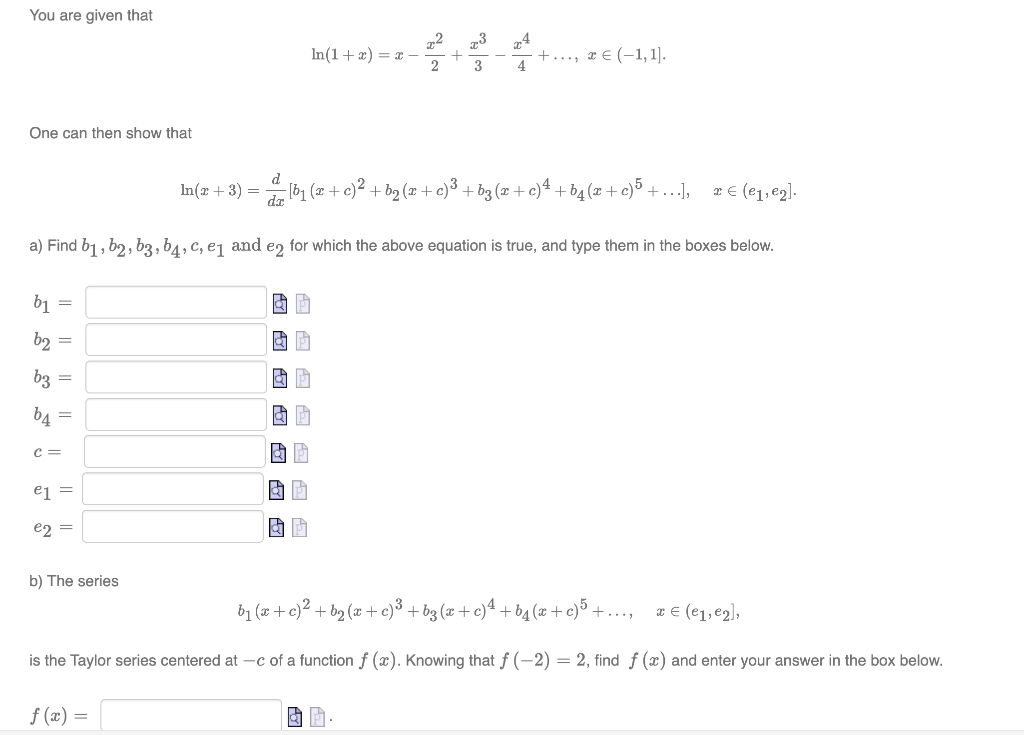 Solved You Are Given That Ln 1 X X−2x2 3x3−4x4 … X∈ −1 1]