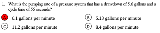 Solved 1. What is the pumping rate of a pressure system that | Chegg.com