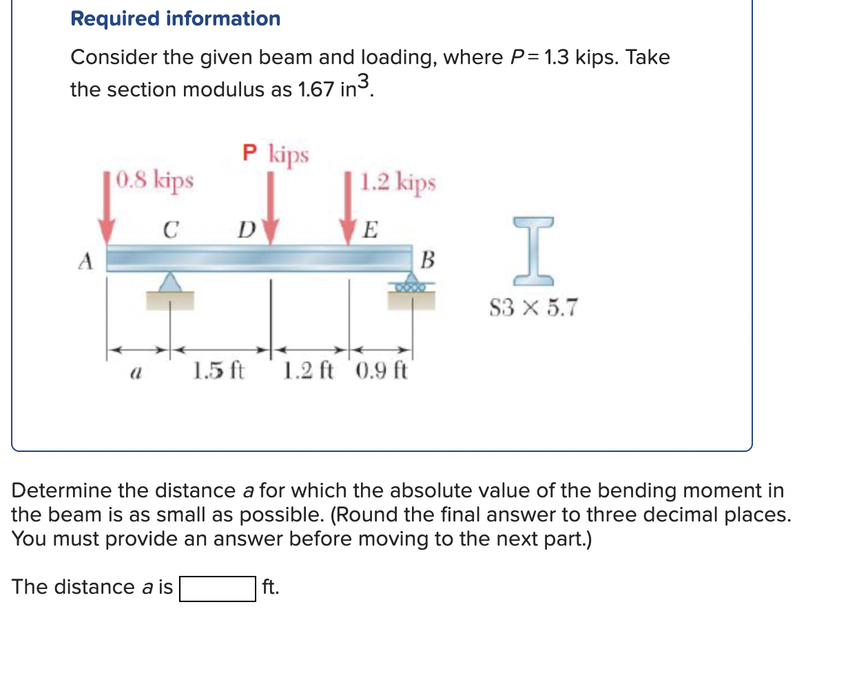 Solved Required Information Consider The Given Beam And 