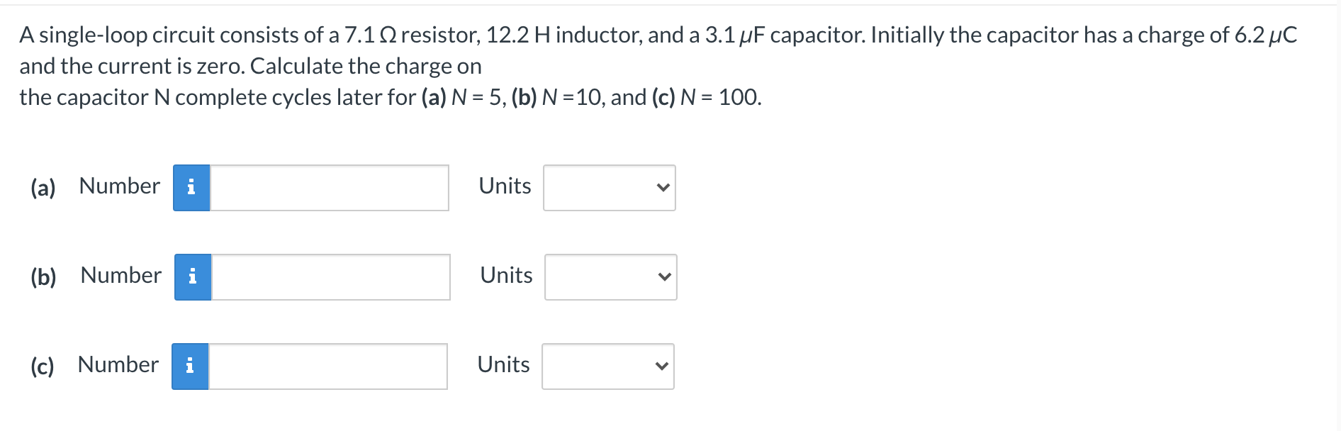 Solved A single-loop circuit consists of a 7.112 resistor, | Chegg.com