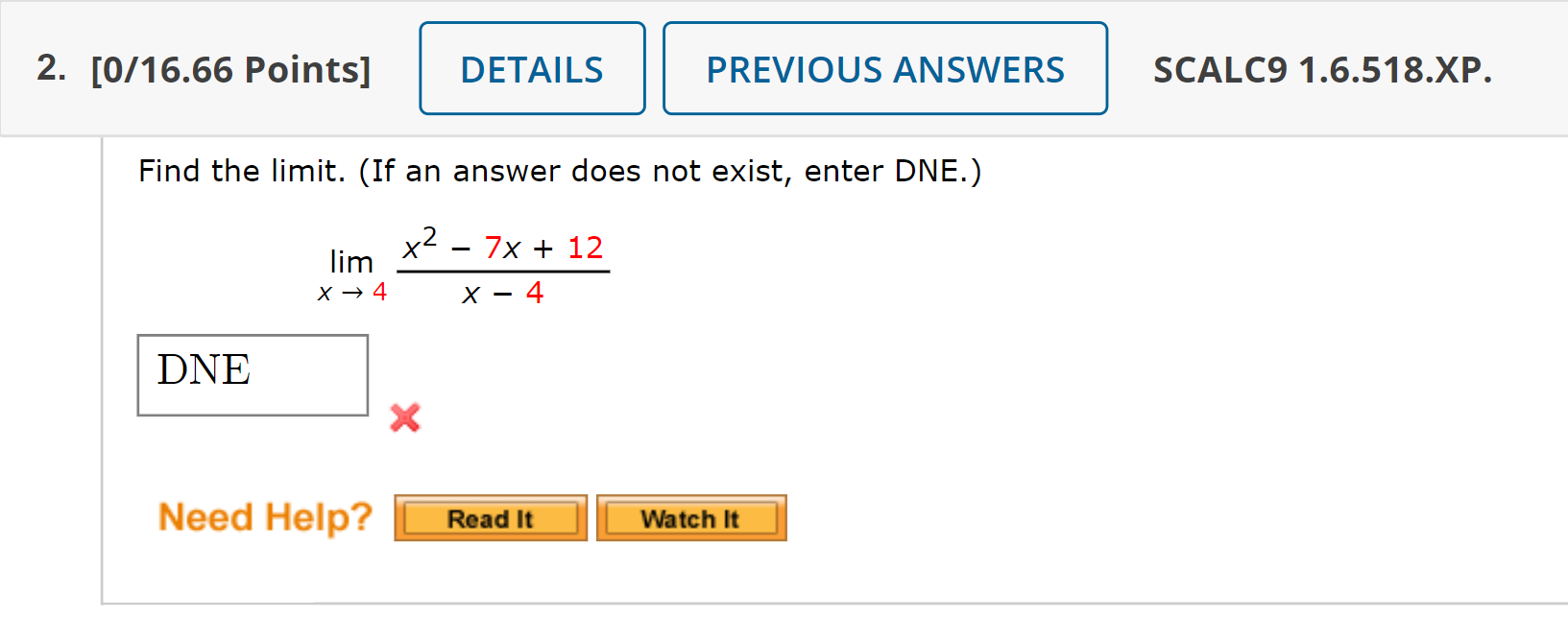 Solved Find the limit. (If an answer does not exist, enter | Chegg.com