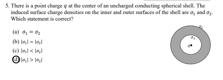 Solved 5. There is a point charge q at the center of an | Chegg.com
