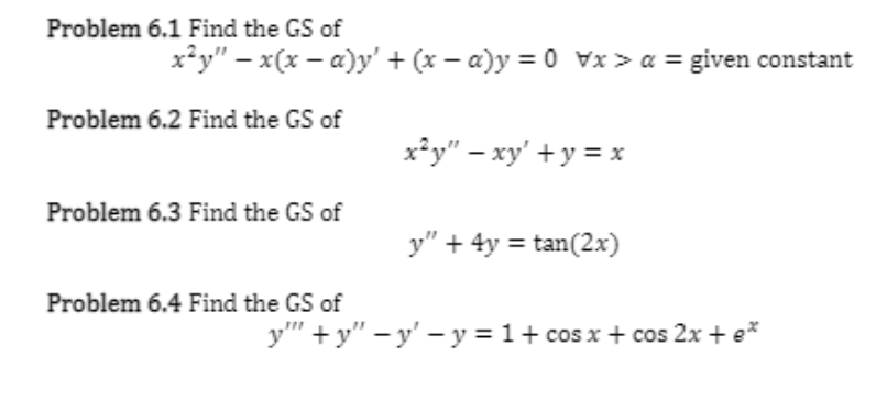 Solved How to solve problem 6.1? Problem 6.1 Find the GS of | Chegg.com