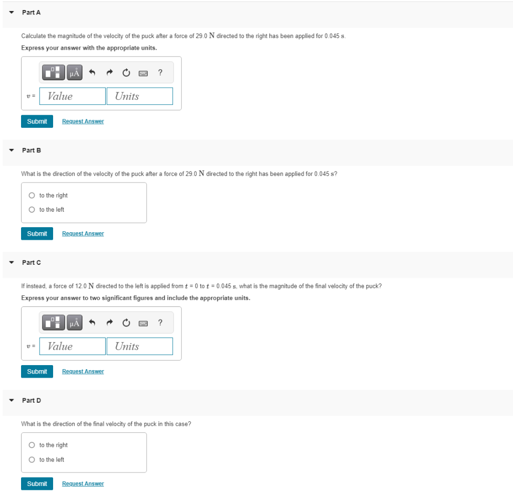 Solved A 0.160 kg hockey puck is moving on an icy,